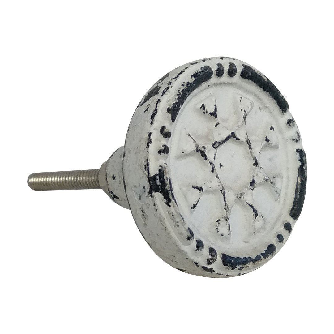 Chic Design White Cast Iron Cabinet Pulls