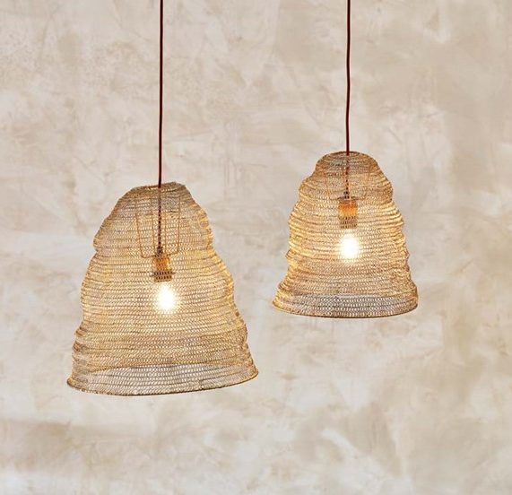 JATANI WIRE LAMPSHADE - ANTIQUE BRASS