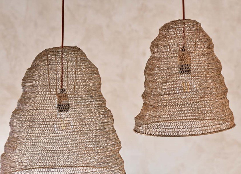 JATANI WIRE LAMPSHADE - ANTIQUE BRASS