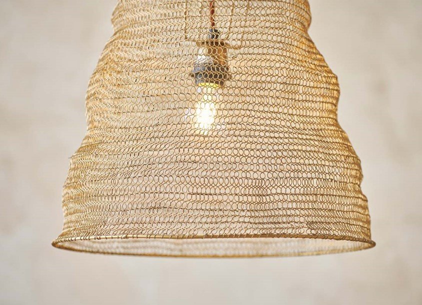 JATANI WIRE LAMPSHADE - ANTIQUE BRASS