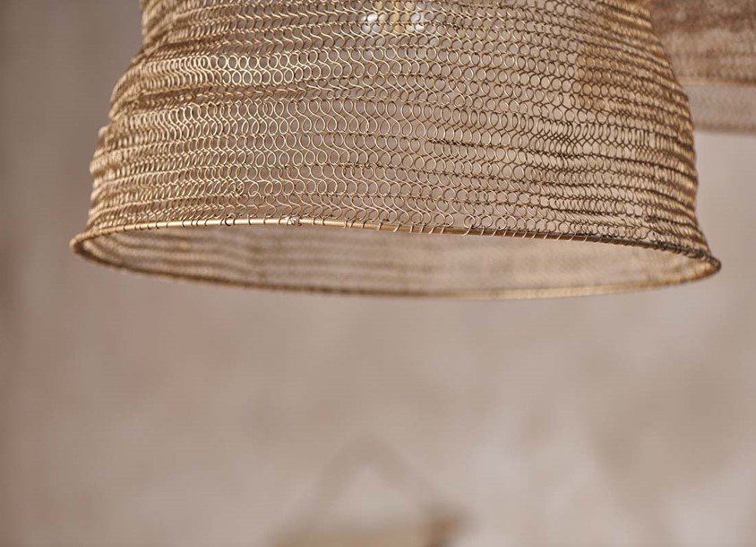 JATANI WIRE LAMPSHADE - ANTIQUE BRASS