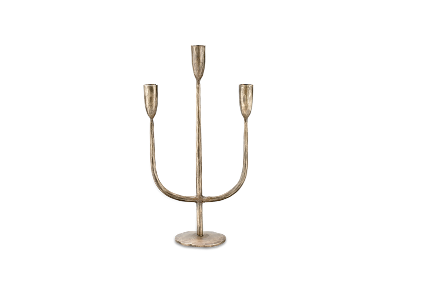MBATA BRASS CANDELABRA - ANTIQUE BRASS