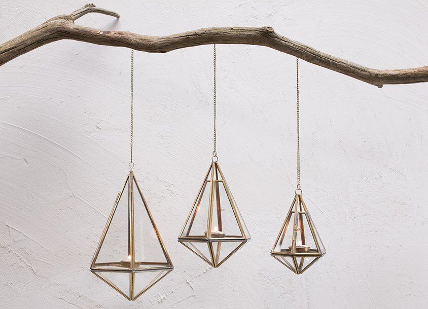 HANGING BRASS LANTERN Home Decor