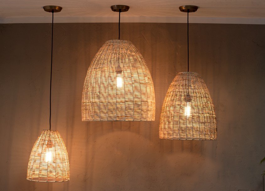 NOKO WICKER CONICAL PENDANT NATURAL Home Decor