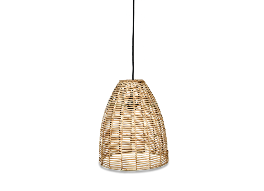 NOKO WICKER CONICAL PENDANT - NATURAL