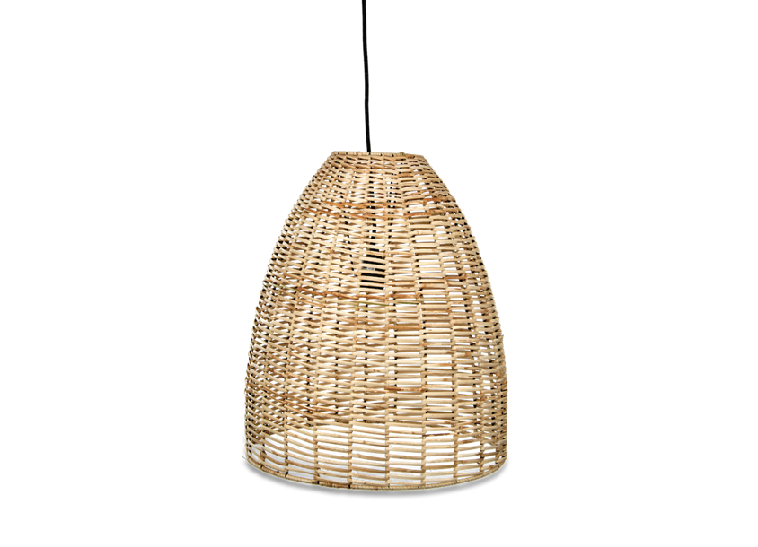 NOKO WICKER CONICAL PENDANT - NATURAL