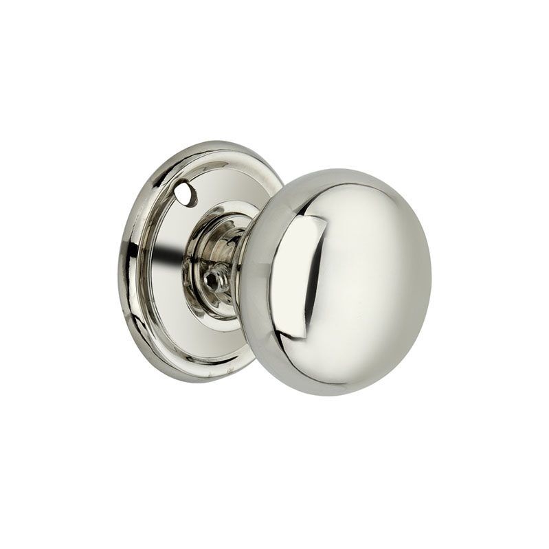 Cottage Large 50mm Rim/Mortice Door Knob Polished Nickel