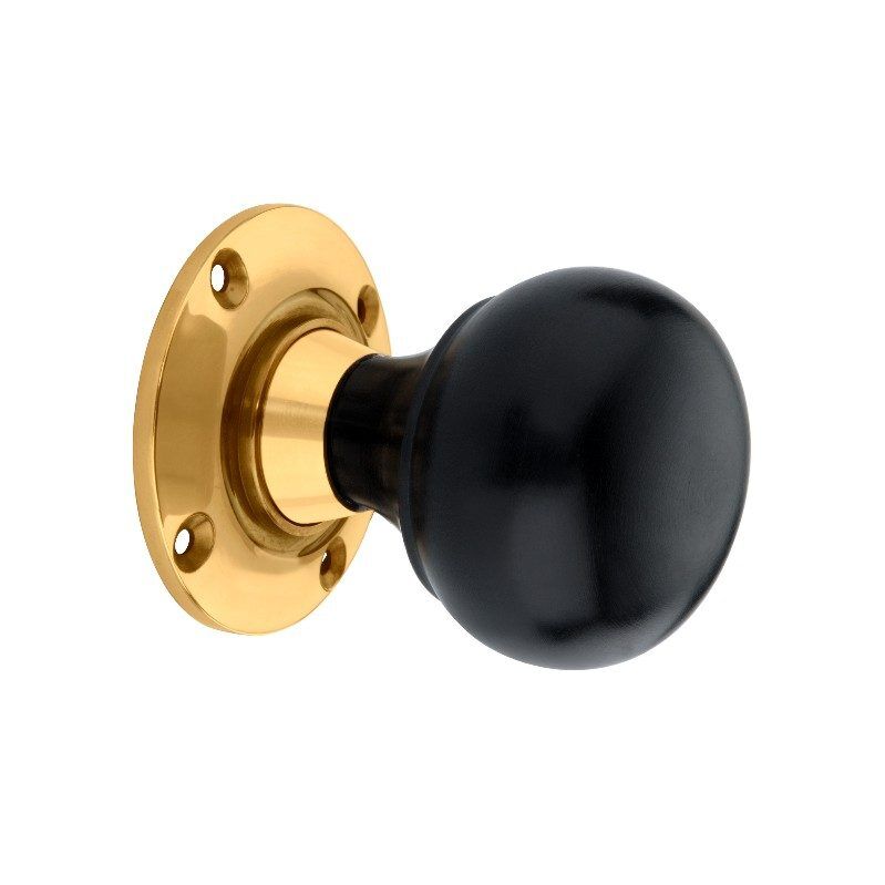 Ebony Bun Door Knob Home Decor
