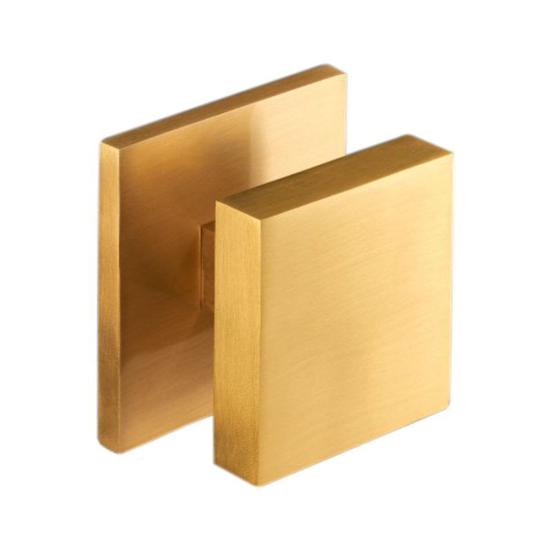 Square Centre Door Knob Satin Brass Home Decor