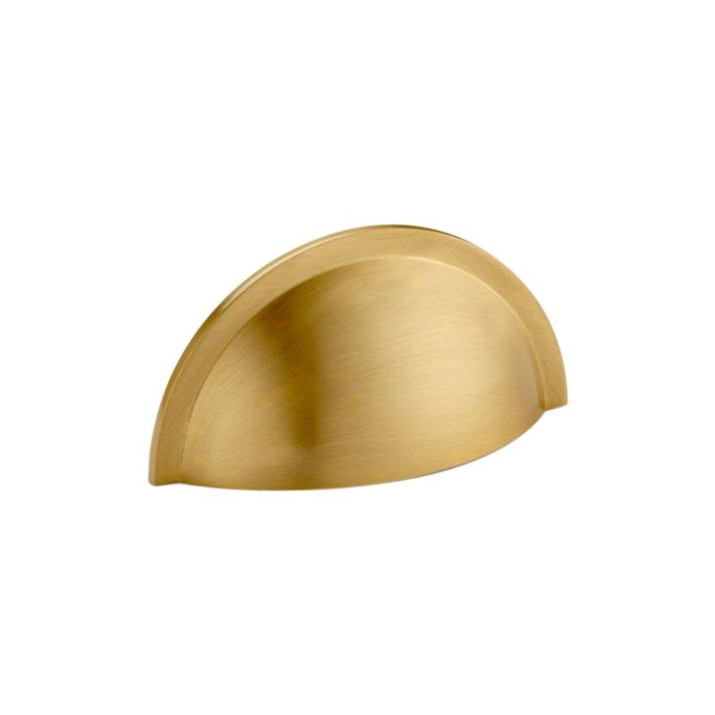 Slim Cup Cabinet Handle Satin Brass Home Decor