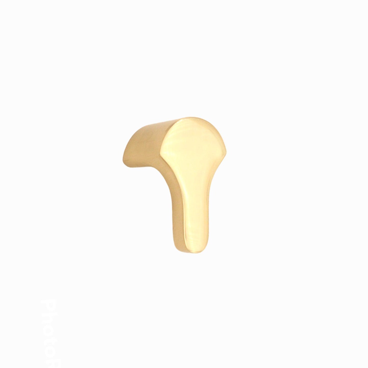 Tulip Drop Pull Polished Brass Home Decor