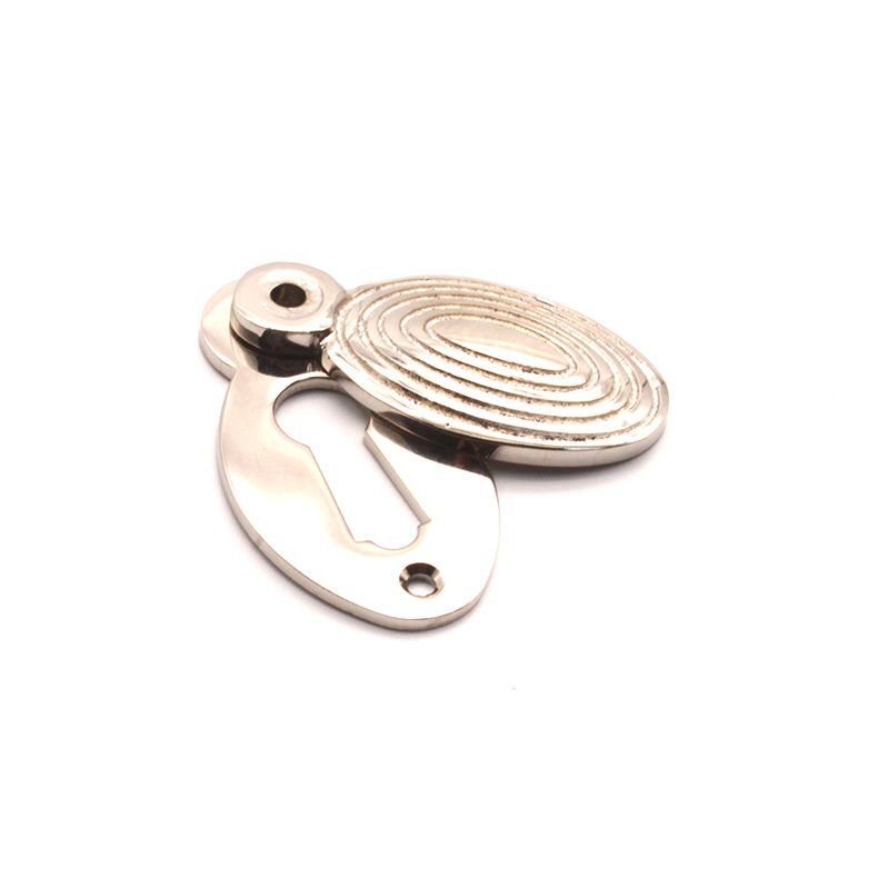Oval Beehive Escutcheon Polished Nickel Home Decor