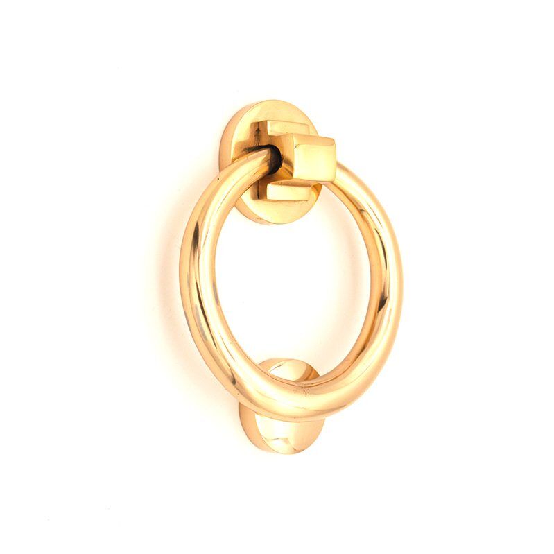 Ring Door Knocker Polished Brass Home Decor