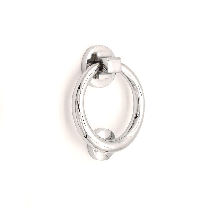 Ring Door Knocker Polished Chrome Home Decor