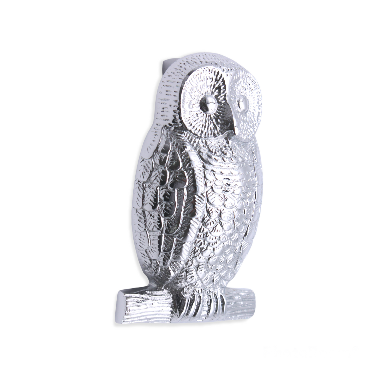 Owl Door Knocker Polished Chrome Home Decor