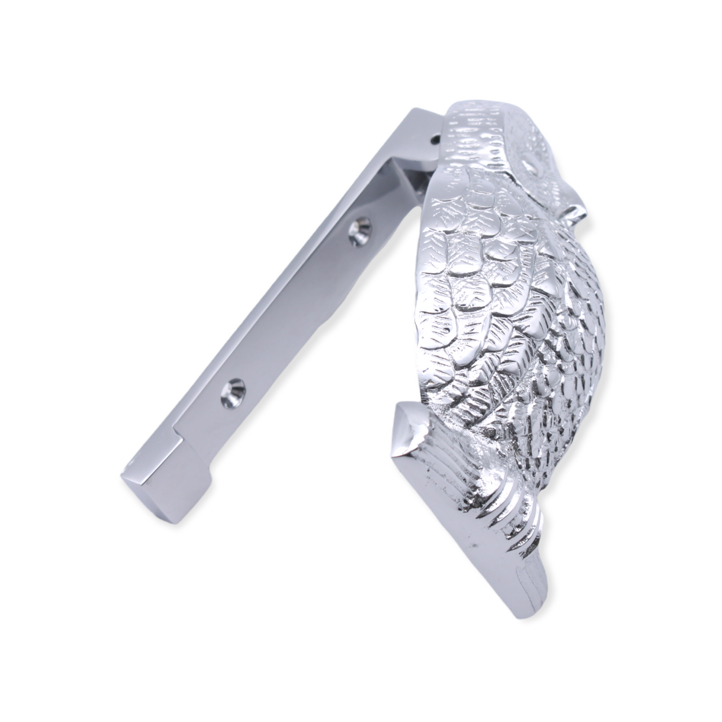 Heurtoir de porte hibou chrome poli