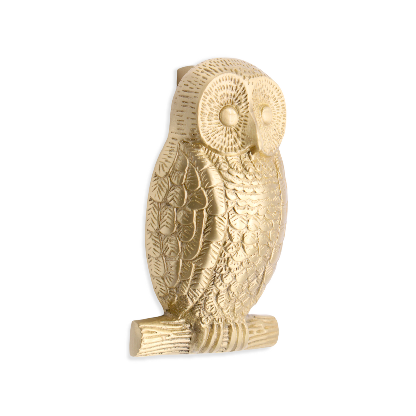 Owl Door Knocker Satin Brass Home Decor