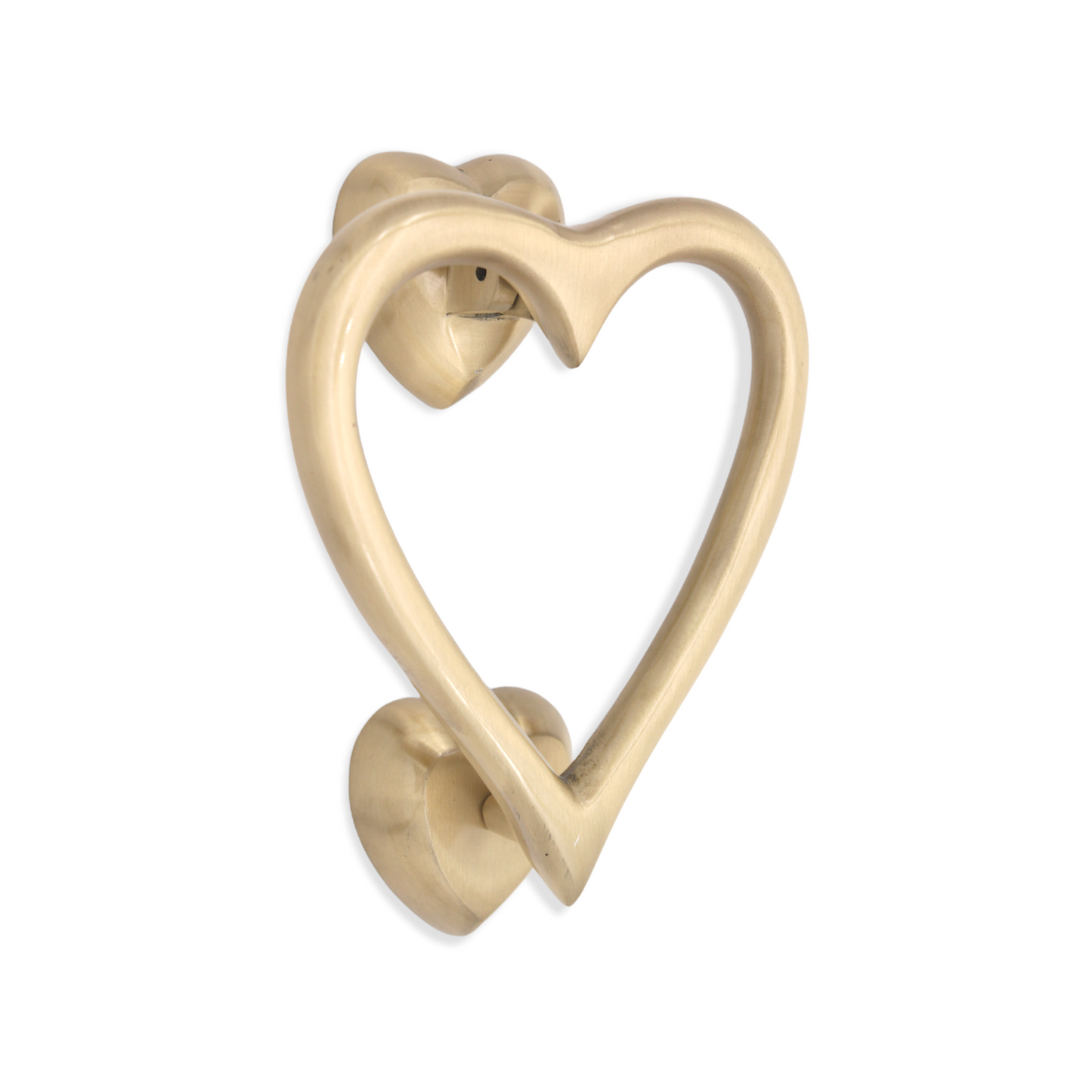 Satin Brass Heart Door Knocker Home Decor