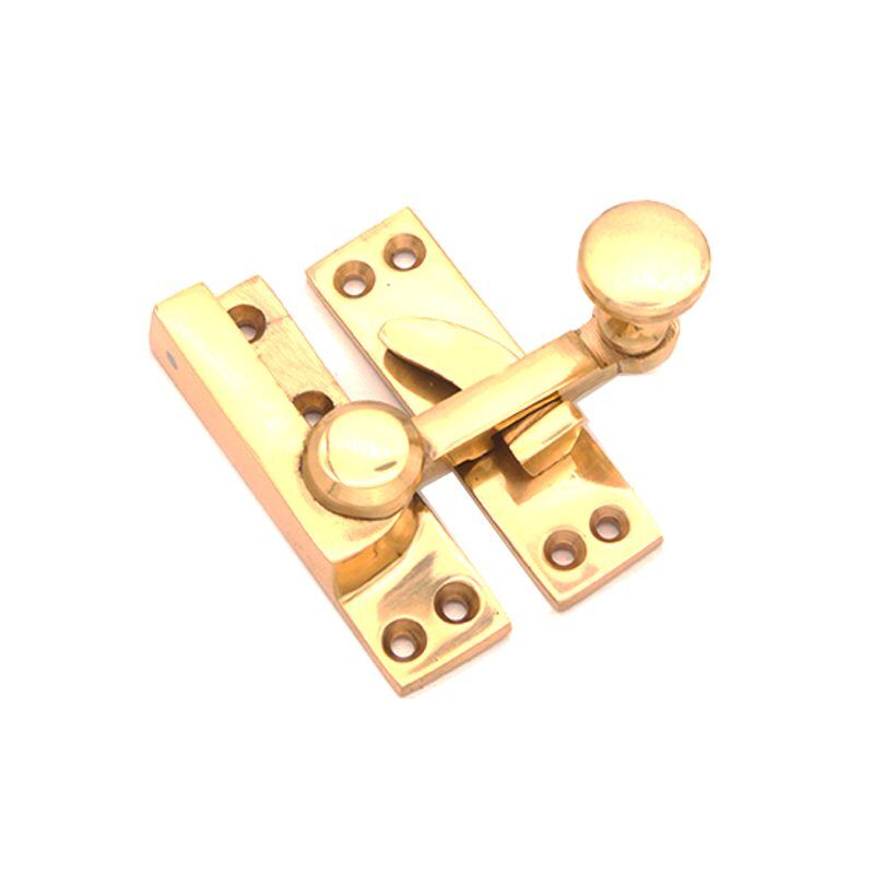 Quadrant Sliding Arm Window Fastener Polished Brass Home Decor