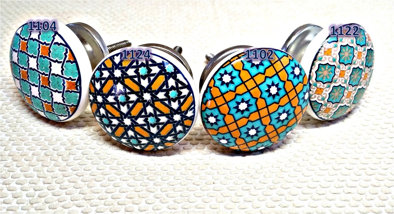 MOROCCAN CERAMIC CUPBOARD KNOBS