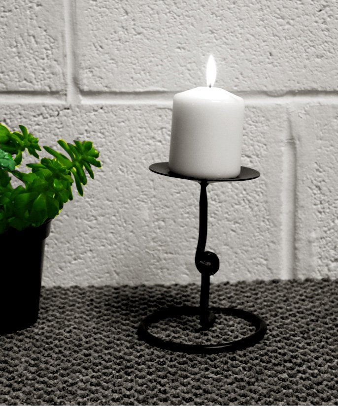 Black Iron Candle Holder Home Decor
