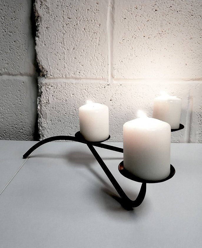 Ranke Candelabra - Black Iron