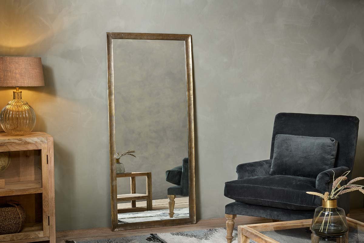 Miroir pleine longueur Yadur - Laiton antique