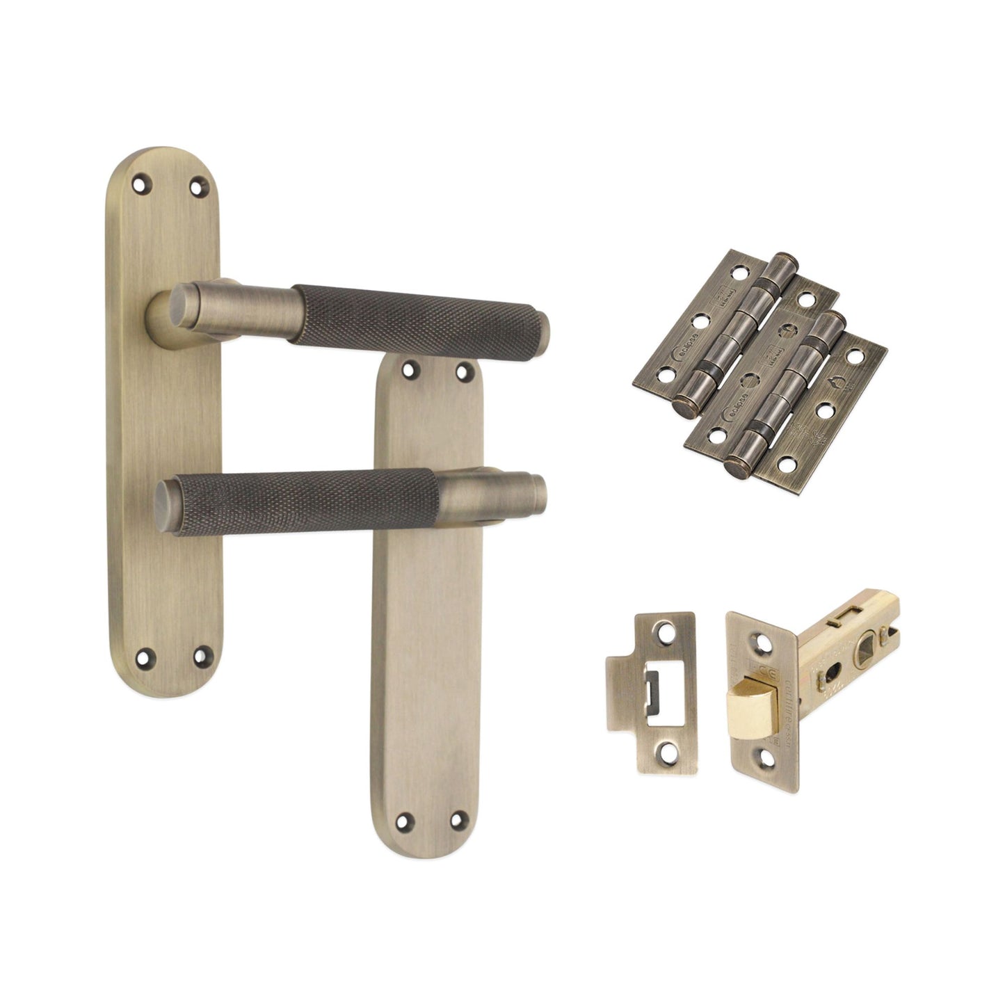 Lever on Backplate Matt Antique Latch Pack Home Decor