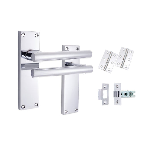 Jura Lever on Backplate Latch Pack Polished Chrome