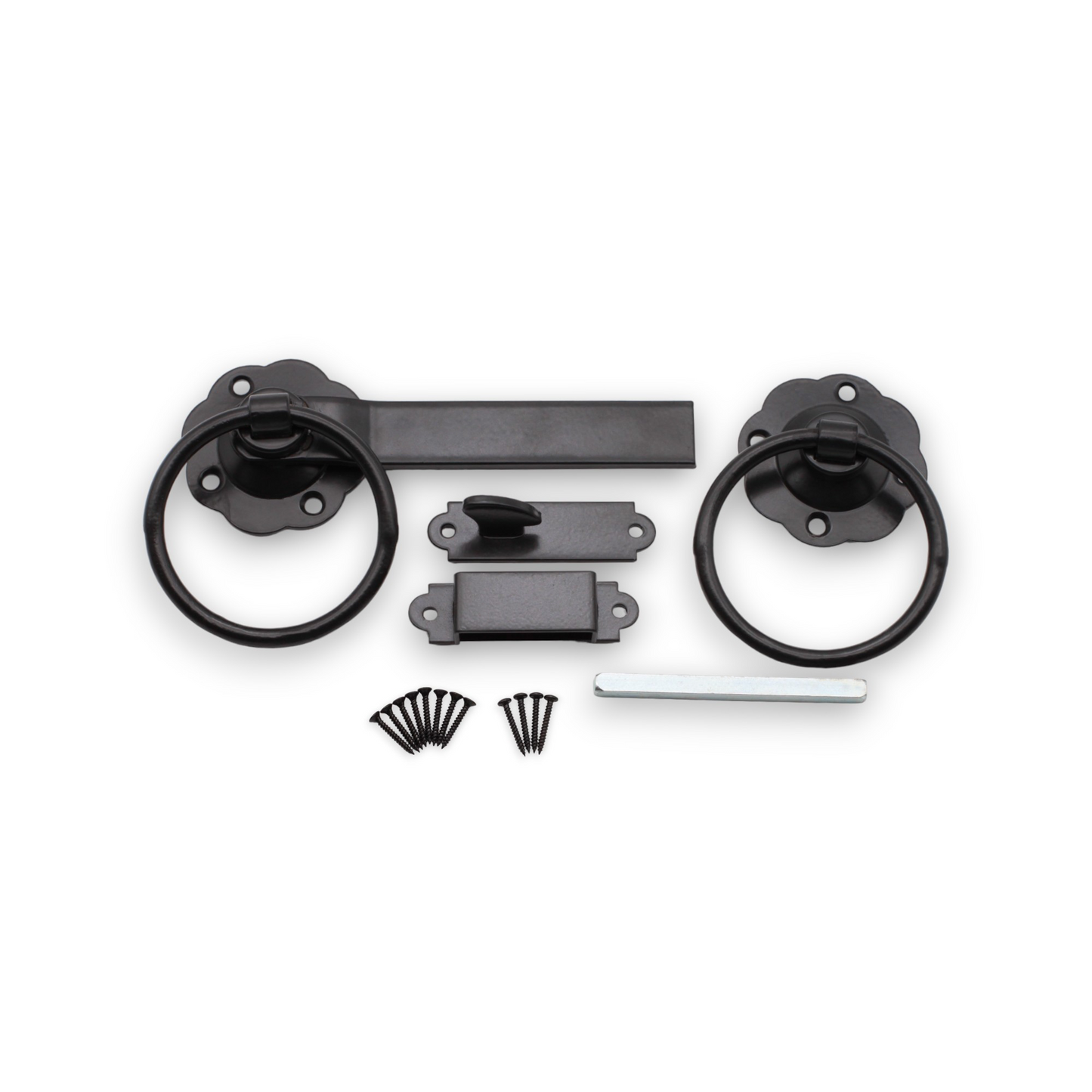 Black Ring Gate Latch Home Decor 