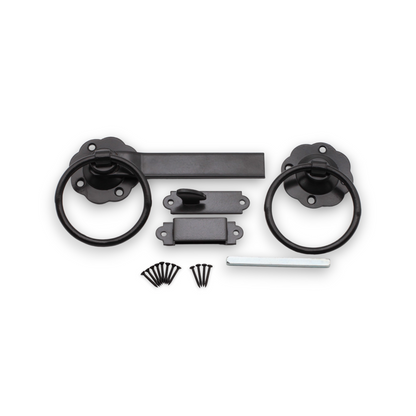 Black Ring Gate Latch Home Decor 