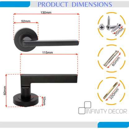 Lever on Rose Door Handle Home Decor