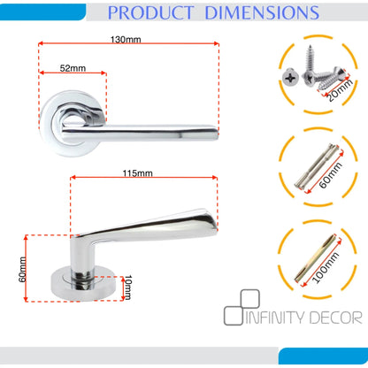 Lever on Rose Door Handle Home Decor