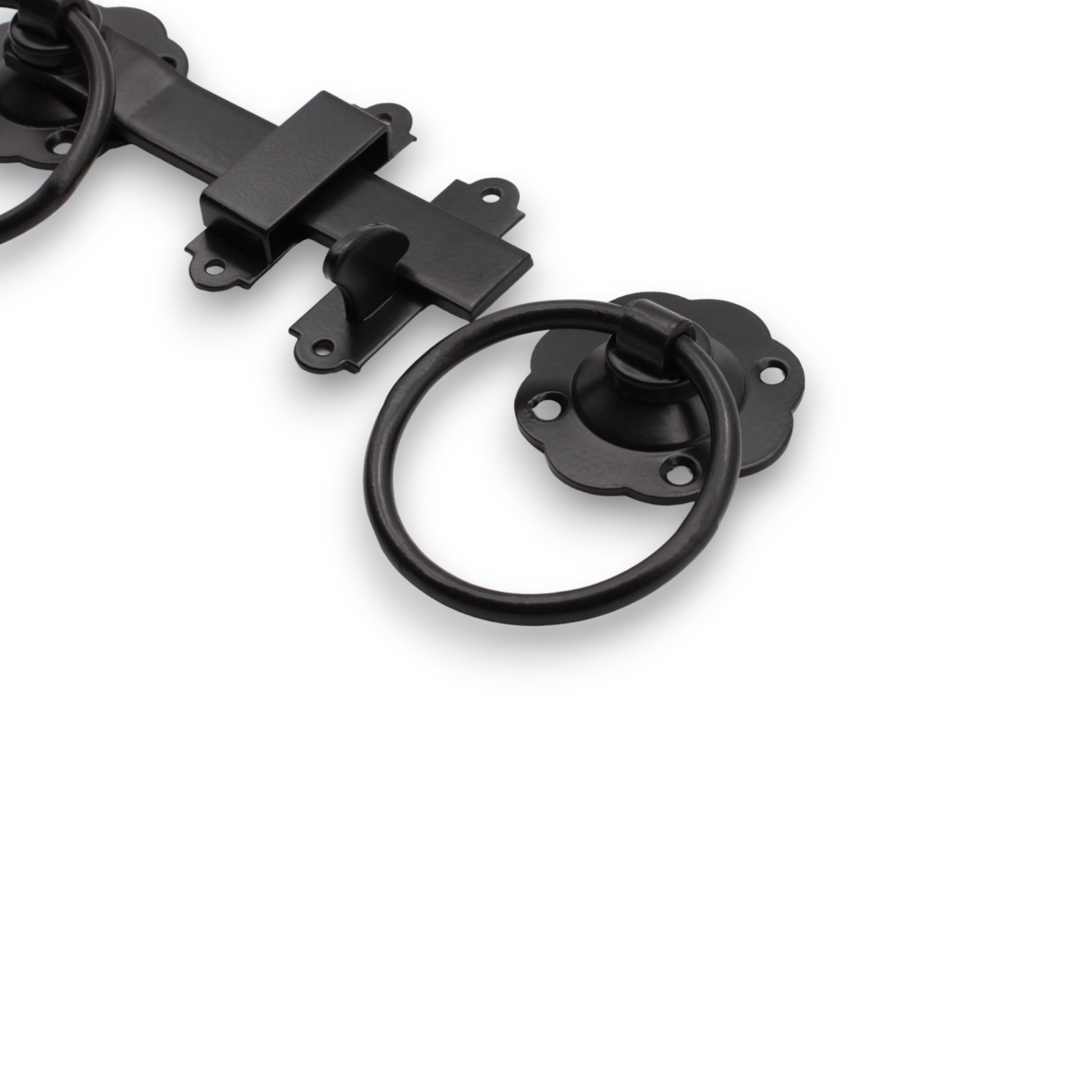 Black Ring Gate Latch Home Decor 