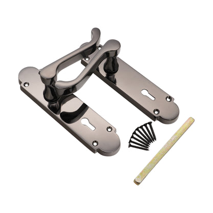 Lever on Backplate Door Handle Home Decor