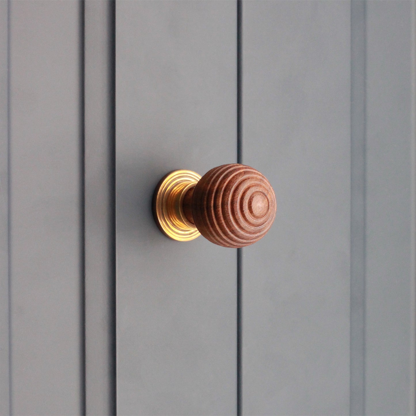 Rosewood Preston Small Cupboard Knob Aged Brass