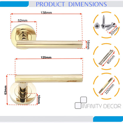 Lever on Rose Door Handle Home Decor