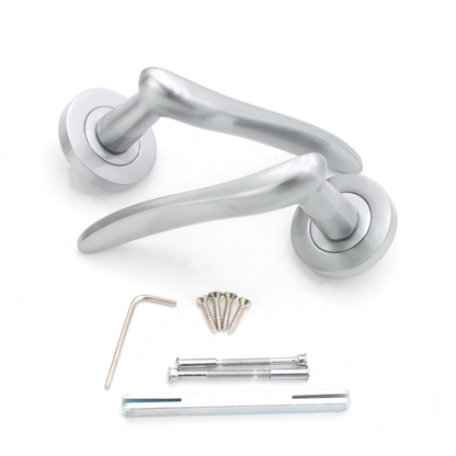 Senza Lever on Rose Satin Chrome Bathroom Pack