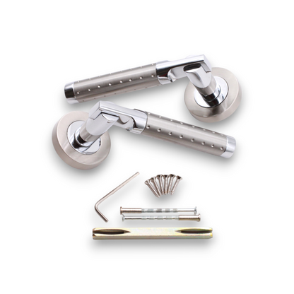 Dual Tone Lever on Rose Door Handle Home Decor  