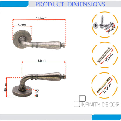 Lever on Rose Door Handle Home Decor