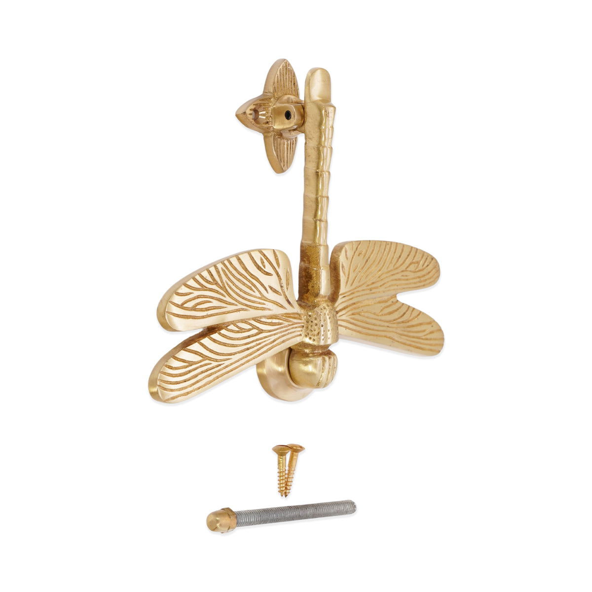 Satin Brass Dragonfly Door Knocker Home Decor