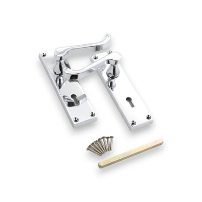 Lever on Backplate Door Handle Home Decor