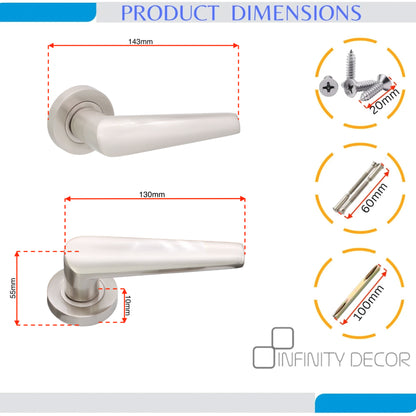 Lever on Rose Door Handle Home Decor