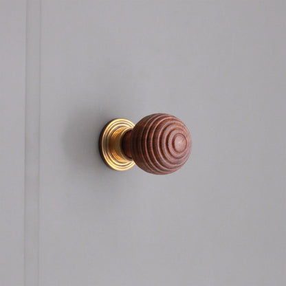 Rosewood Preston Small Cupboard Knob Aged Brass