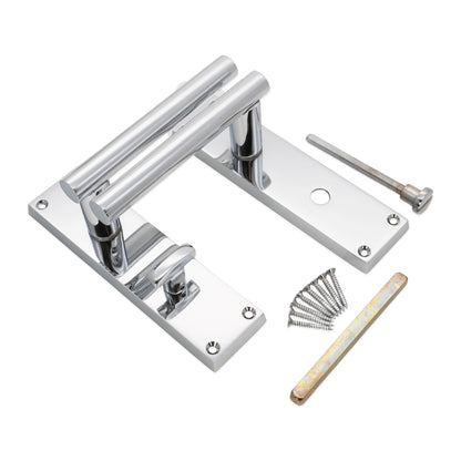 Polished Chrome Lever on Backplate Bathroom Home Decor 