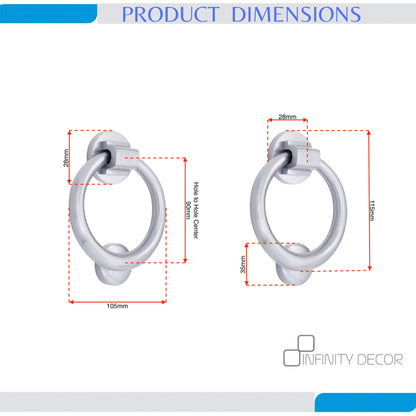 Satin Chrome Ring Door Knocker Home Décor