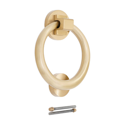 Satin Brass Ring Door Knocker Home Decor