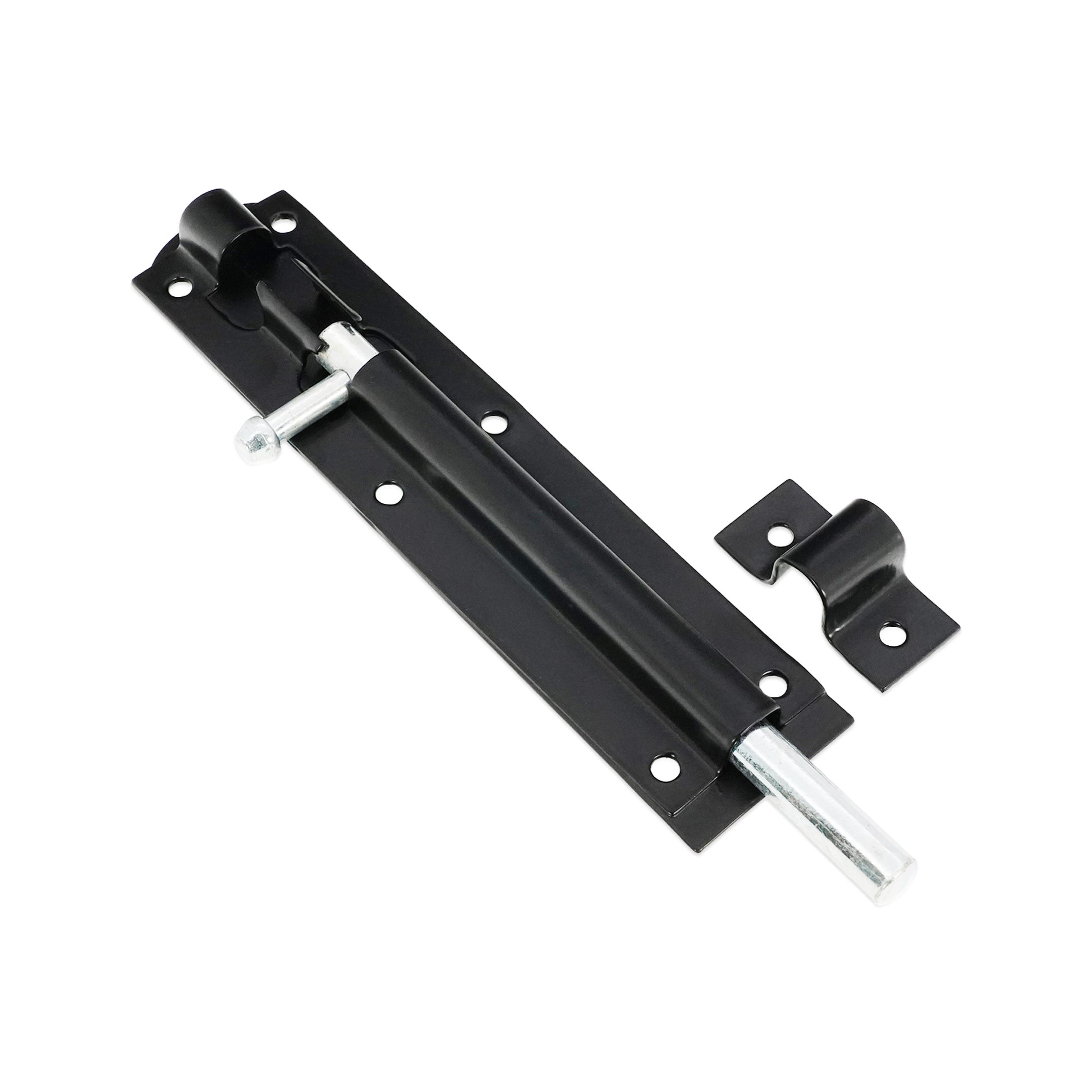 Black Straight Barrel Bolt Home Decor   