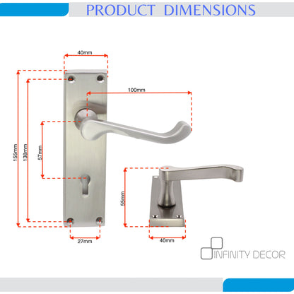 Lever on Backplate Door Handle Home Decor