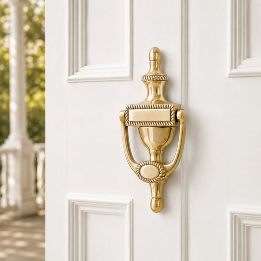 Heurtoir de porte géorgien 150 mm en laiton poli